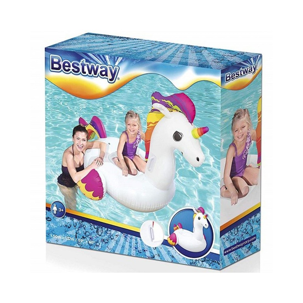 274397-thickbox_default-bestway-παιδικό-φουσκωτό-ride-on-θαλάσσης-unicorn-με-χειρολαβές-λευκό-150εκ-41114