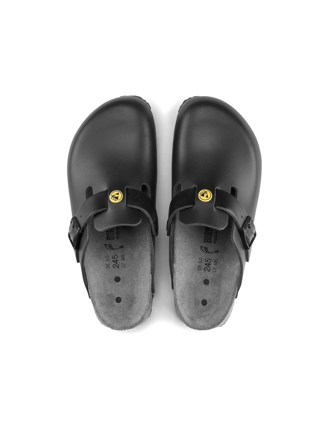 820983-thickbox_default-womens-birkenstock-boston-esd-black-clogs-natural-leather-medical-narrow-slippers-0061368