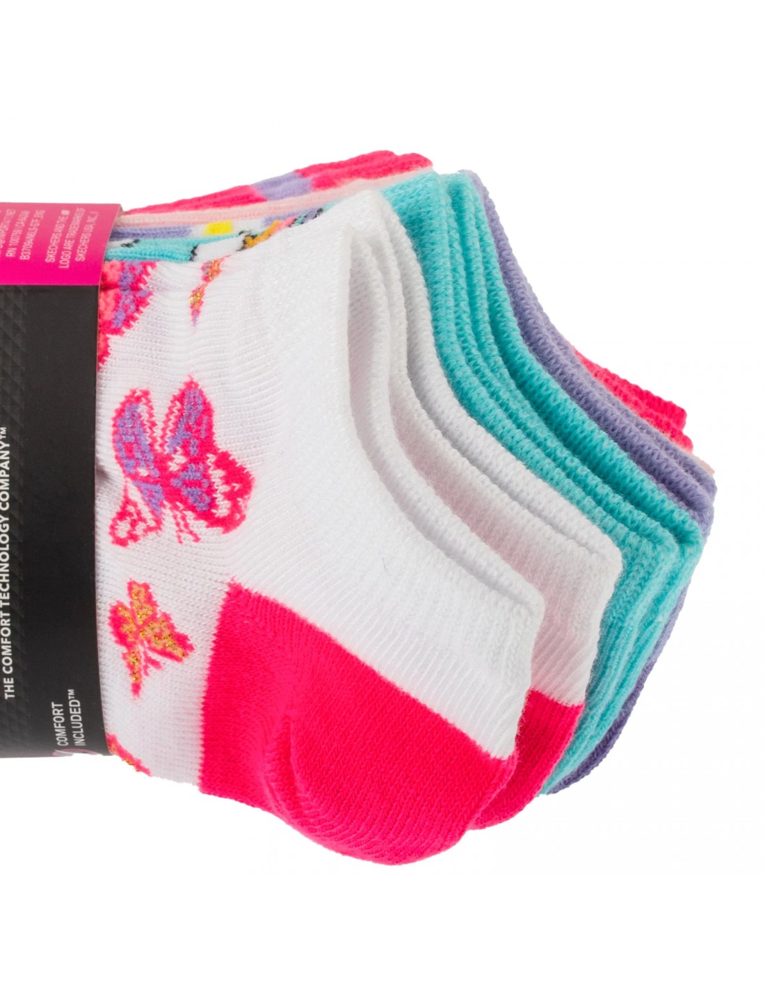 841524-thickbox_default-skechers-6pk-girls-butterfly-socks-s601234-mult