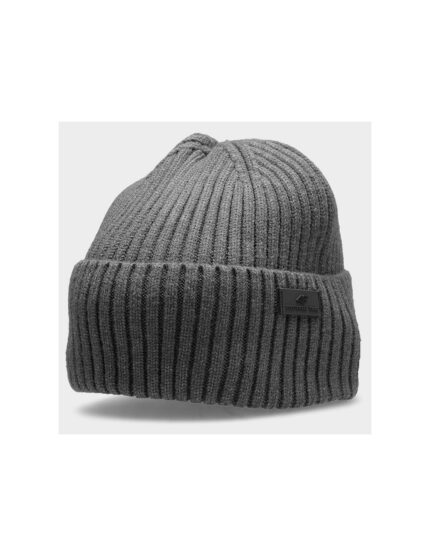 4F Beanie Ανδρικός Σκούφος Πλεκτός σε Γκρι χρώμα H4Z22-CAM003-23M