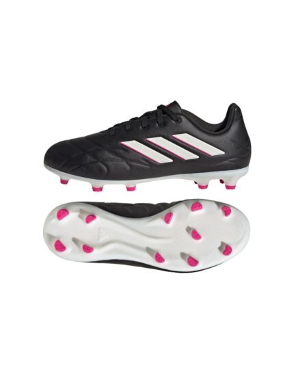 Adidas Παιδικά Ποδοσφαιρικά Παπούτσια Copa Pure.3 με Τάπες Core Black / Zero Metalic / Team Shock Pink 2 HQ8945