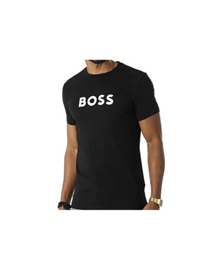 Hugo Boss Ανδρικό T-shirt Μαύρο με Λογότυπο 50491706-001