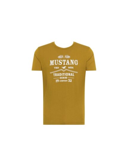 Mustang Ανδρικό T-shirt Κοντομάνικο Πράσινο 1012500-6370