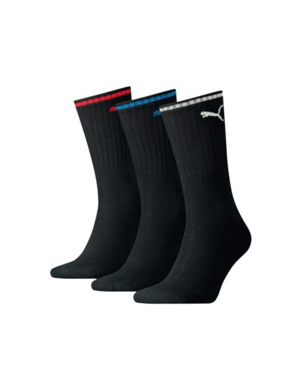 Puma Stripe 907941-01 Αθλητικές Κάλτσες Μαύρες 3 Ζεύγη