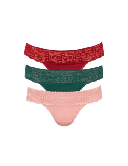 Tommy Hilfiger Γυναικεία String 3Pack με Δαντέλα UW0UW02036-086