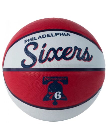 Wilson Team Retro Philadelphia 76ers Mini Μπάλα Μπάσκετ Indoor / Outdoor WTB3200XBPHI