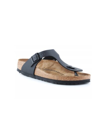 Birkenstock Gizeh Birko-Flor Γυναικεία Σανδάλια Ανατομικά σε Μαύρο Χρώμα 0043693