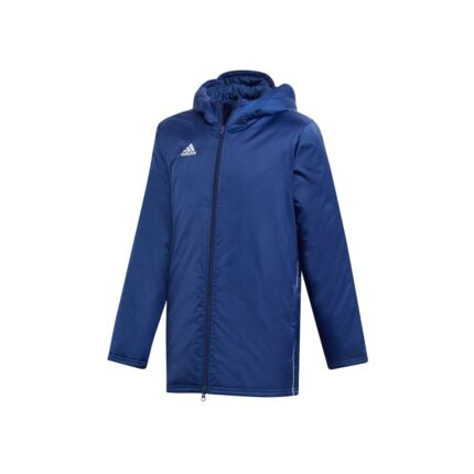 Adidas Παιδικό Αθλητικό Μπουφάν Κοντό με Κουκούλα Navy Μπλε Core 18 DW9198