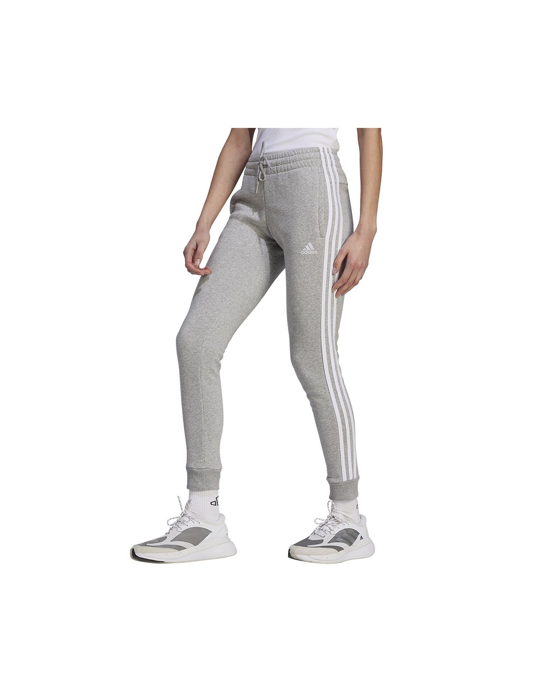Adidas Παντελόνι Γυναικείας Φόρμας Γκρι Fleece IL3282