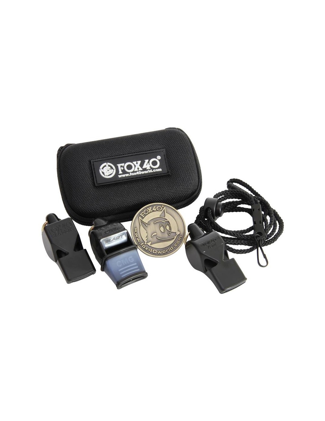 Fox 40 referee set 3 whistles case