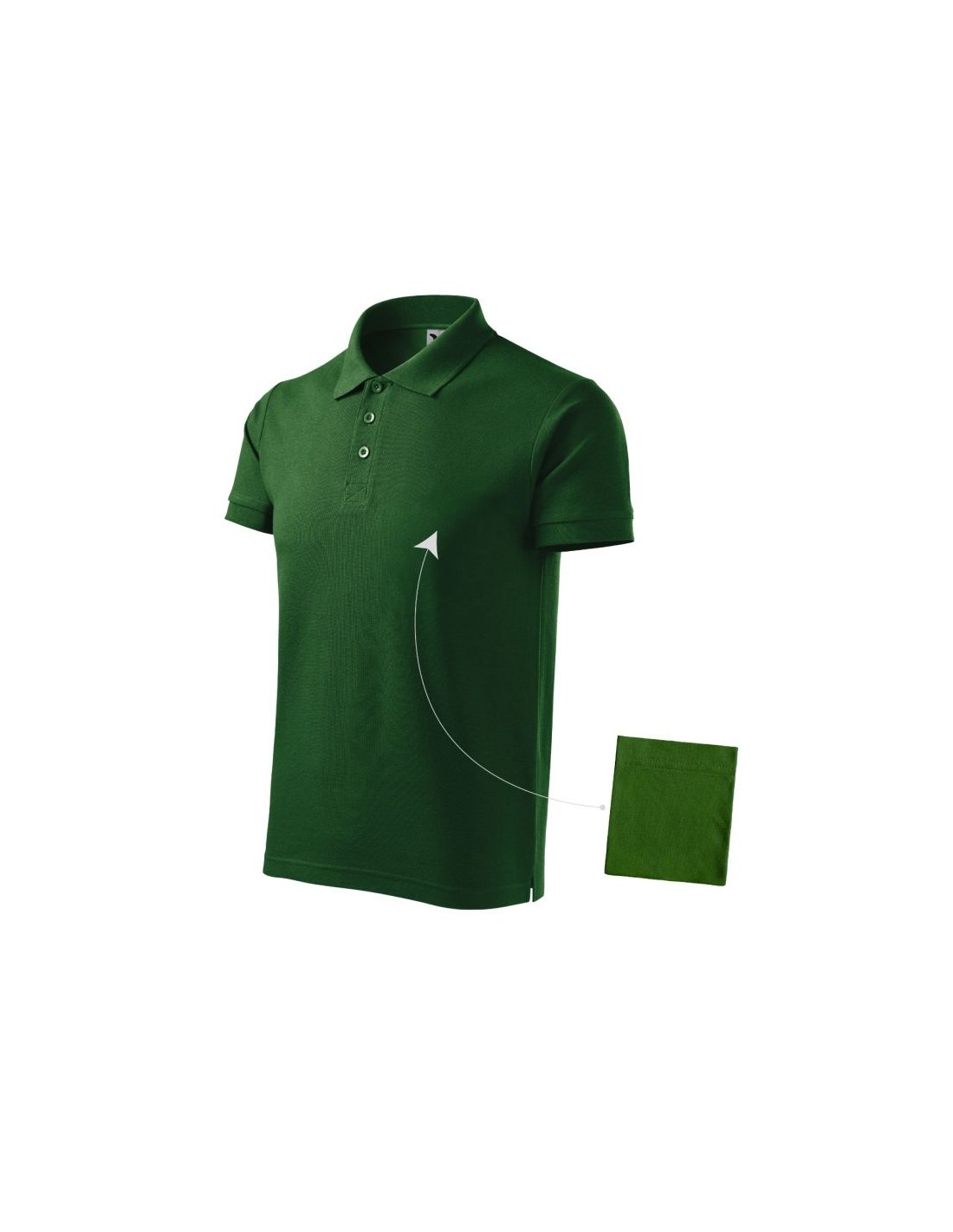 Malfini Cotton M MLI21206 polo shirt bottle green