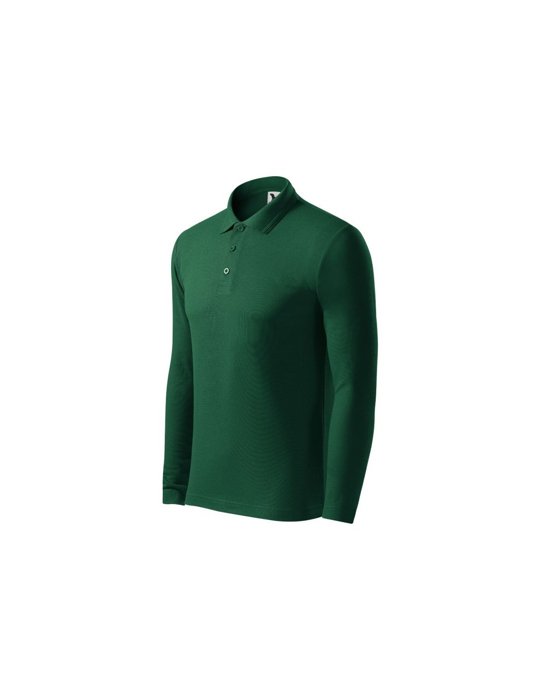 Malfini Pique Polo LS M MLI221D3 dark green polo shirt