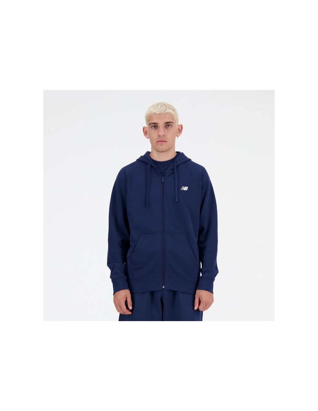 New Balance Stacked Logo Hoodie Fren Nny M MJ41501NNY