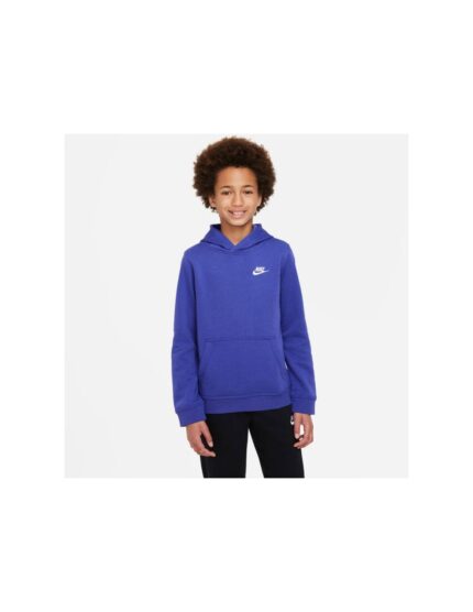 Nike Fleece Παιδικό Φούτερ με Κουκούλα και Τσέπες Μπλε Sportswear BV3757-430