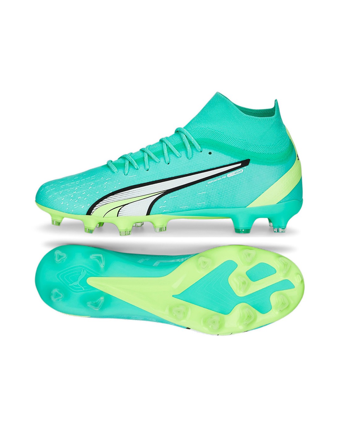 Puma Ultra Pro FG/AG 107240-03 Ψηλά Ποδοσφαιρικά Παπούτσια με Τάπες Τιρκουάζ