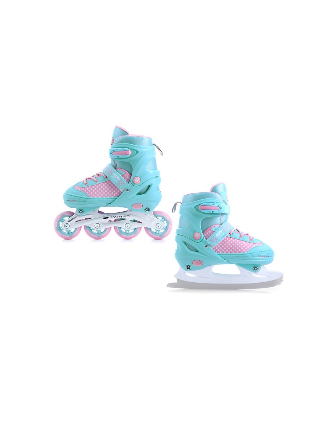 SMJ Sport Inline Αυξομειούμενα Rollers Μπλε Παιδικά
