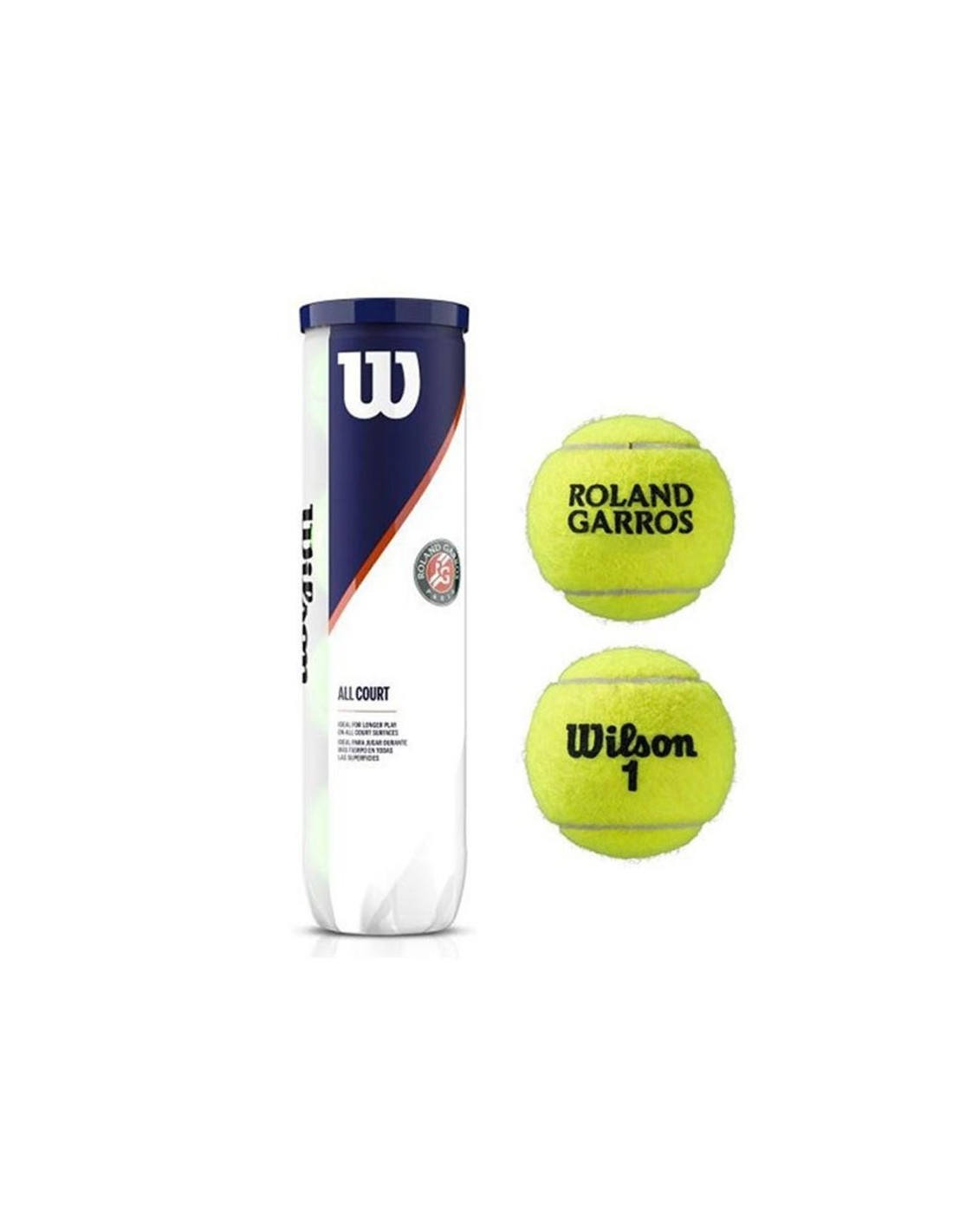 Wilson Roland Garros All Court WRT116400 Μπαλάκια Τένις για Τουρνουά 4τμχ