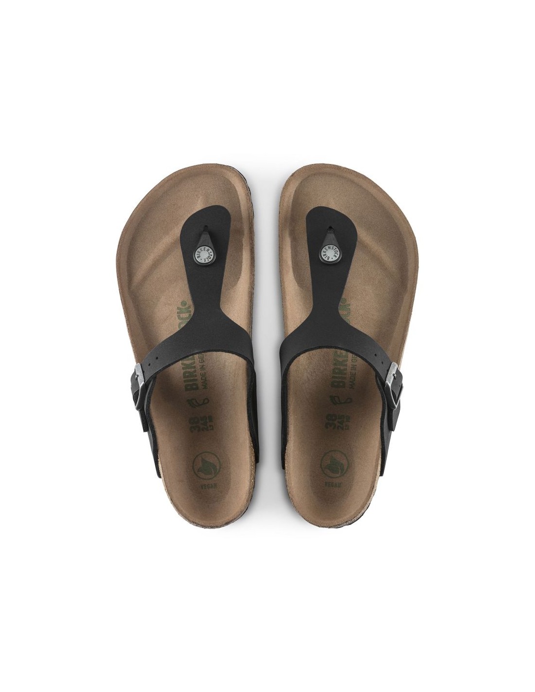 Birkenstock Gizeh BirkoFlor Women's Narrow Black FlipFlops for Narrow Feet Vegan Black 1020487 - Image 8