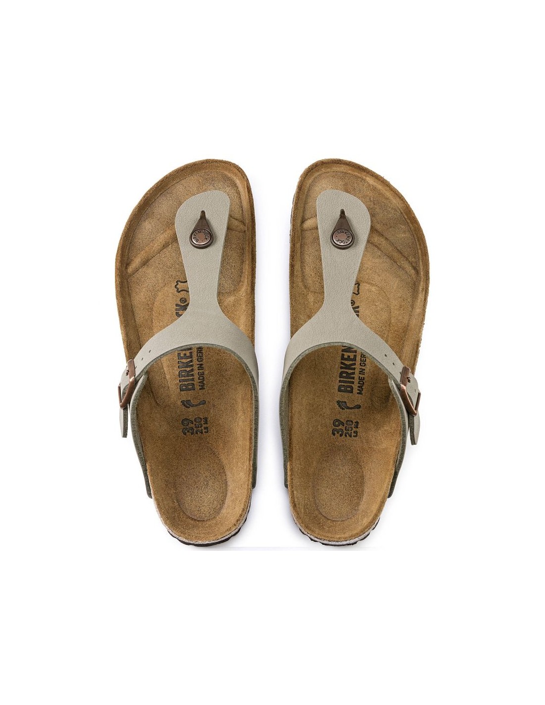 Birkenstock Gizeh Stone BirkoFlor narrow women's flipflops for narrow feet gray 0043393 - Image 5