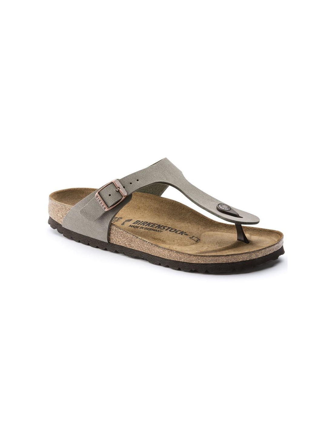 Birkenstock Gizeh Stone BirkoFlor narrow women's flipflops for narrow feet gray 0043393 - Image 6