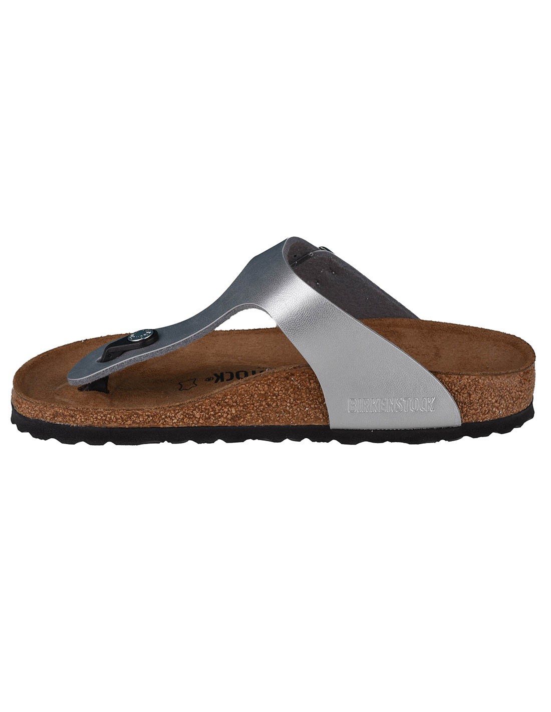 Silver Birkenstock Gizeh BirkoFlor narrow women's flipflops 0043853 - Image 3
