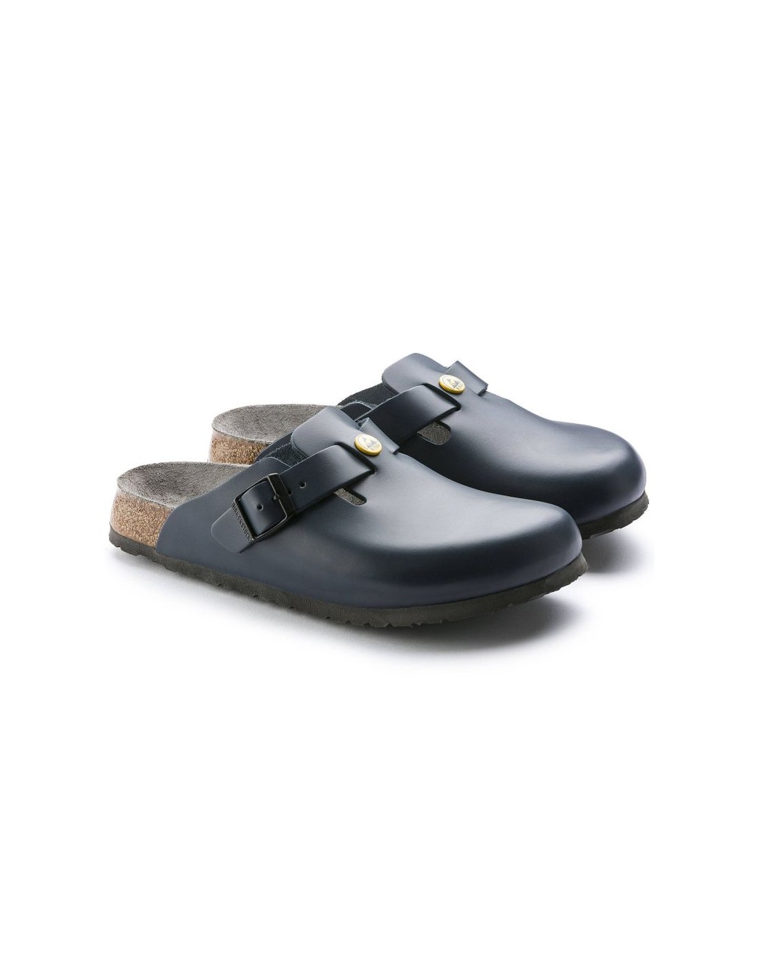 Women's Birkenstock Boston ESD Blue clogs natural leather narrow slippers 0061388 - Image 7