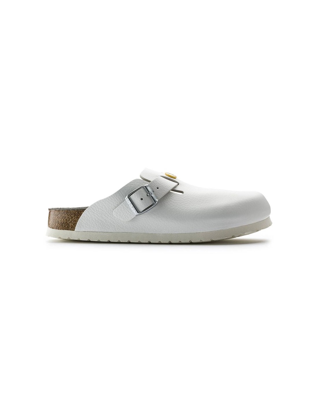Women's Birkenstock Boston ESD White clogs natural leather medical narrow slippers 0061378 - Image 5