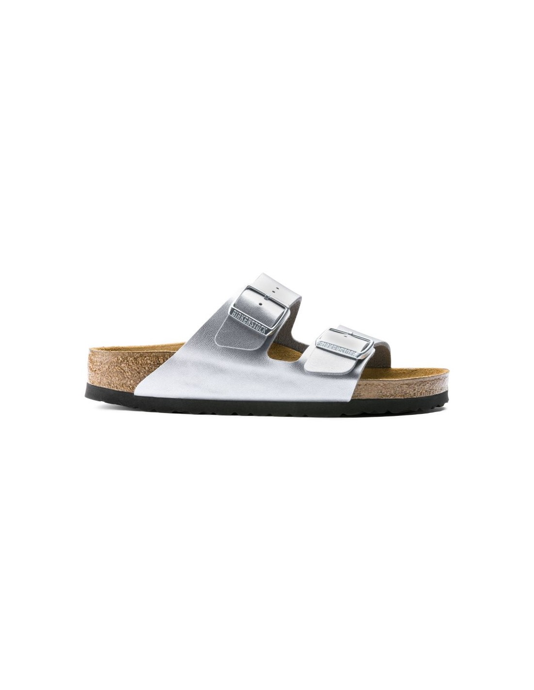 Women's Birkenstock Silver Arizona BirkoFlor Silver Regular FlipFlops Wide 1012282 - Image 7