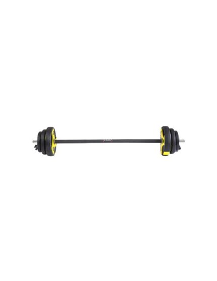 HMS SBP-15 Body-Pump Μπάρα Φ25mm Σετ με Βάρη 20kg Μήκους 141cm με Κολάρα Μανταλάκια