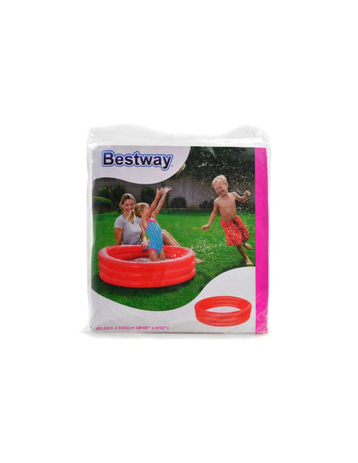 Bestway 51025B Παιδική Πισίνα Φουσκωτή Κόκκινη 122x122x25εκ. - Image 2