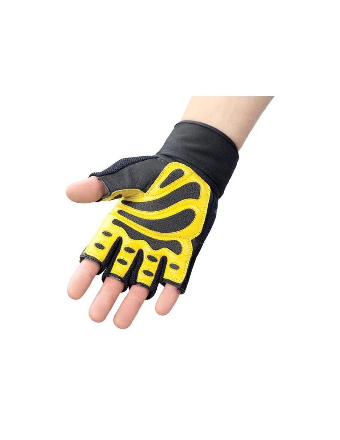 Black Yellow HMS RST01 rM gym gloves - Image 5