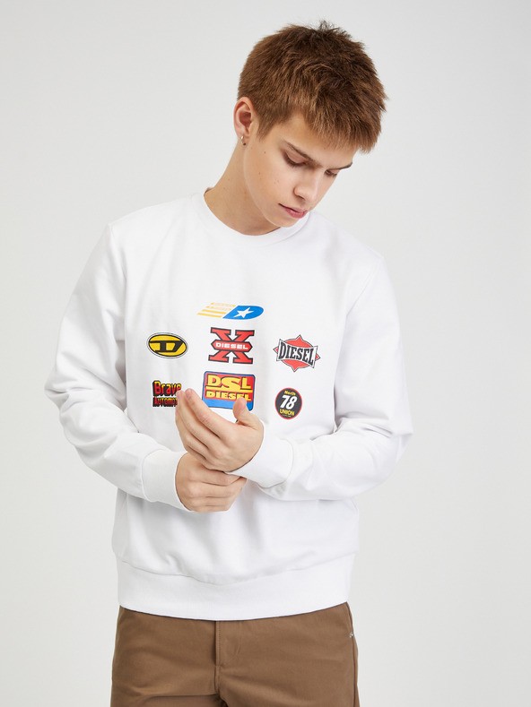 1271864184-1 Diesel Felpa Bianco 8051385279408 - Image 1
