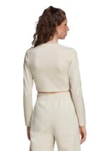 Cream Women's Crop Top Adidas Originals - Women - Image 2