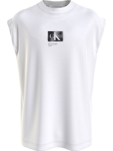 Calvin KleinΜπλούζα Κοντομάνικη Λευκή