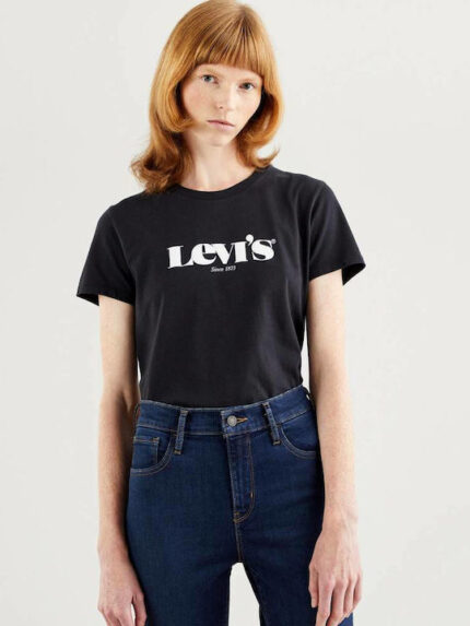 Levi"s The Perfect Γυναικείο Αθλητικό T-shirt Μαύρο 17369-1250