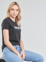 Levi"s The Perfect Γυναικείο Αθλητικό T-shirt Μαύρο 17369-1250 - Image 2