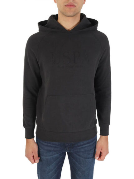 Φούτερ με κουκούλα μαύρο US POLO ASSN 66641 53501 199