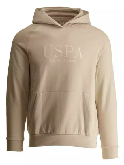 U.S. Polo Assn. Ανδρικό Φούτερ με Κουκούλα και Τσέπες Λευκό 6664153501-182