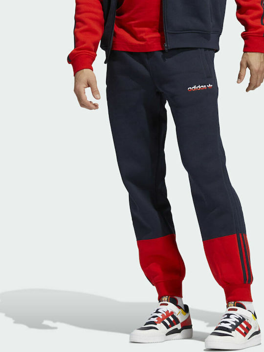 Adidas Ανδρικό παντελόνι φόρμας 3 Stripes H31269-LEGINK/RED - Image 1